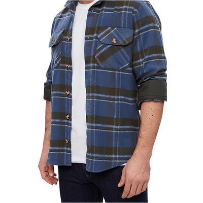 WB Basic Oversized Lumberjack Donkerblauw Wit Geruit