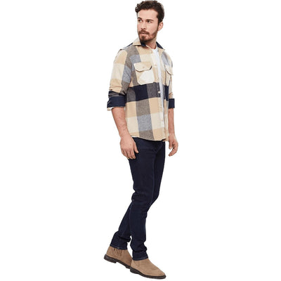 WB Basic Oversized Lumberjack Beige Zwart Geruit