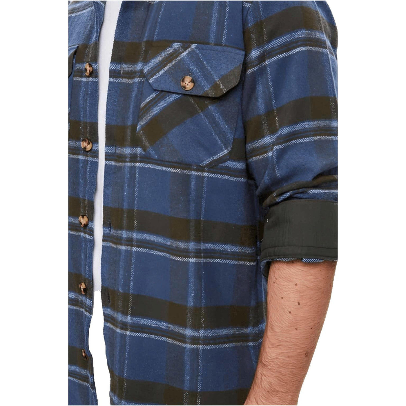 WB Basic Oversized Lumberjack Donkerblauw Wit Geruit