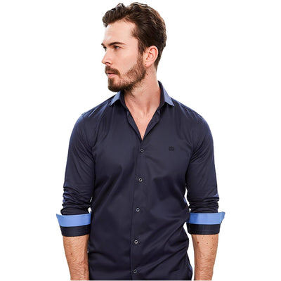 WB Premium Overhemd Slimfit Eagles Donkerblauw