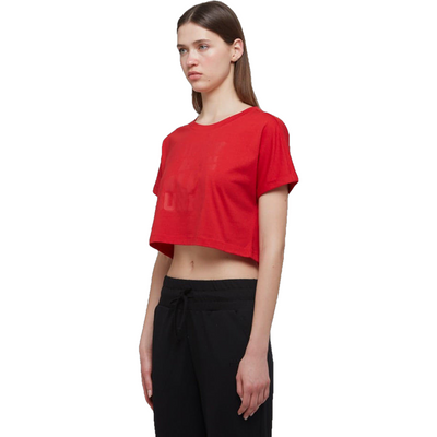 WB Comfy Dames Crop T Shirt Rood