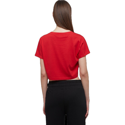 WB Comfy Dames Crop T Shirt Rood